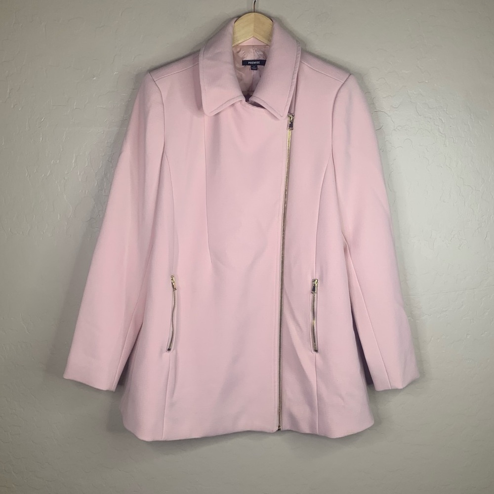 Premise Pink Zip Front Car Coat